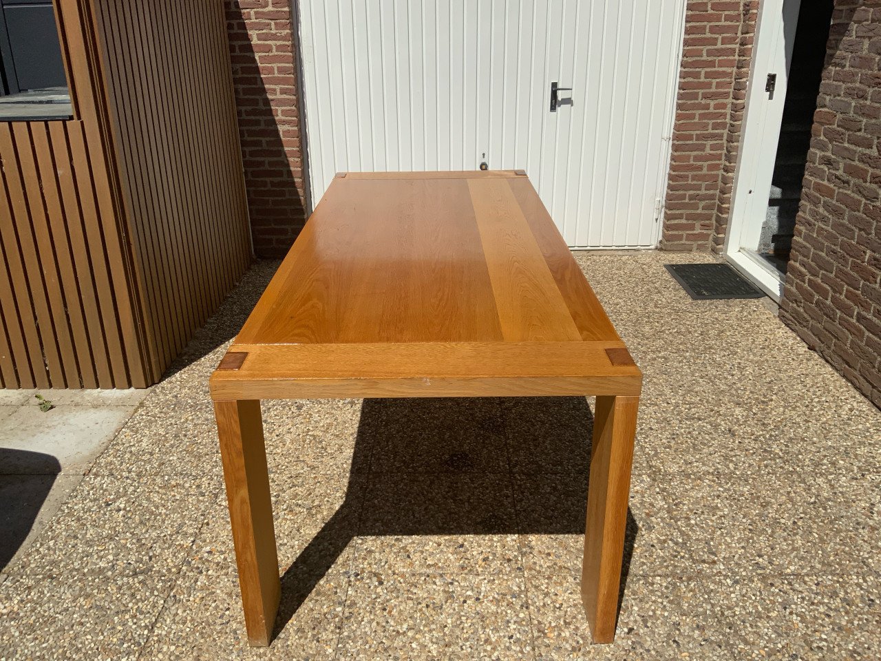 Wit eiken glazen kast