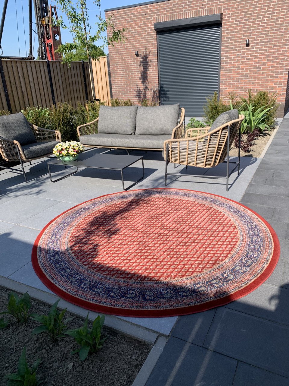 ✨Prachtig Sfeervol ROND Vintage Vloerkleed✨200 cm Doorsnede✨