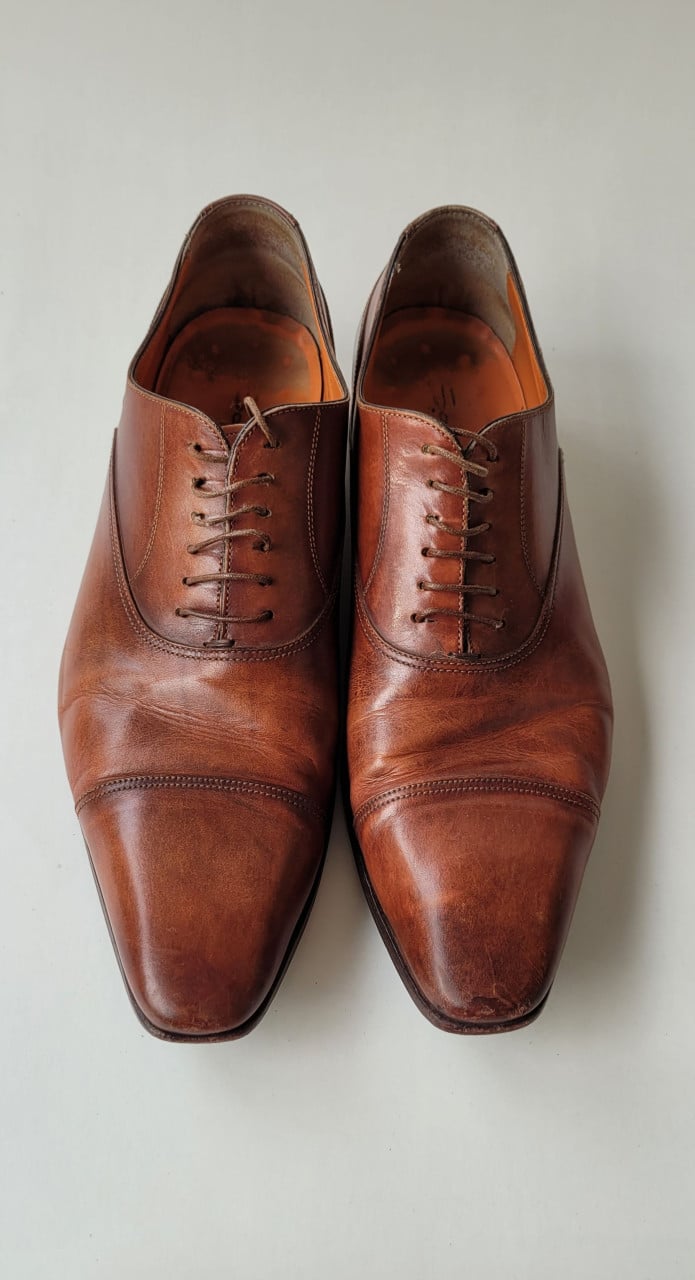 Santoni bruine veterschoenen