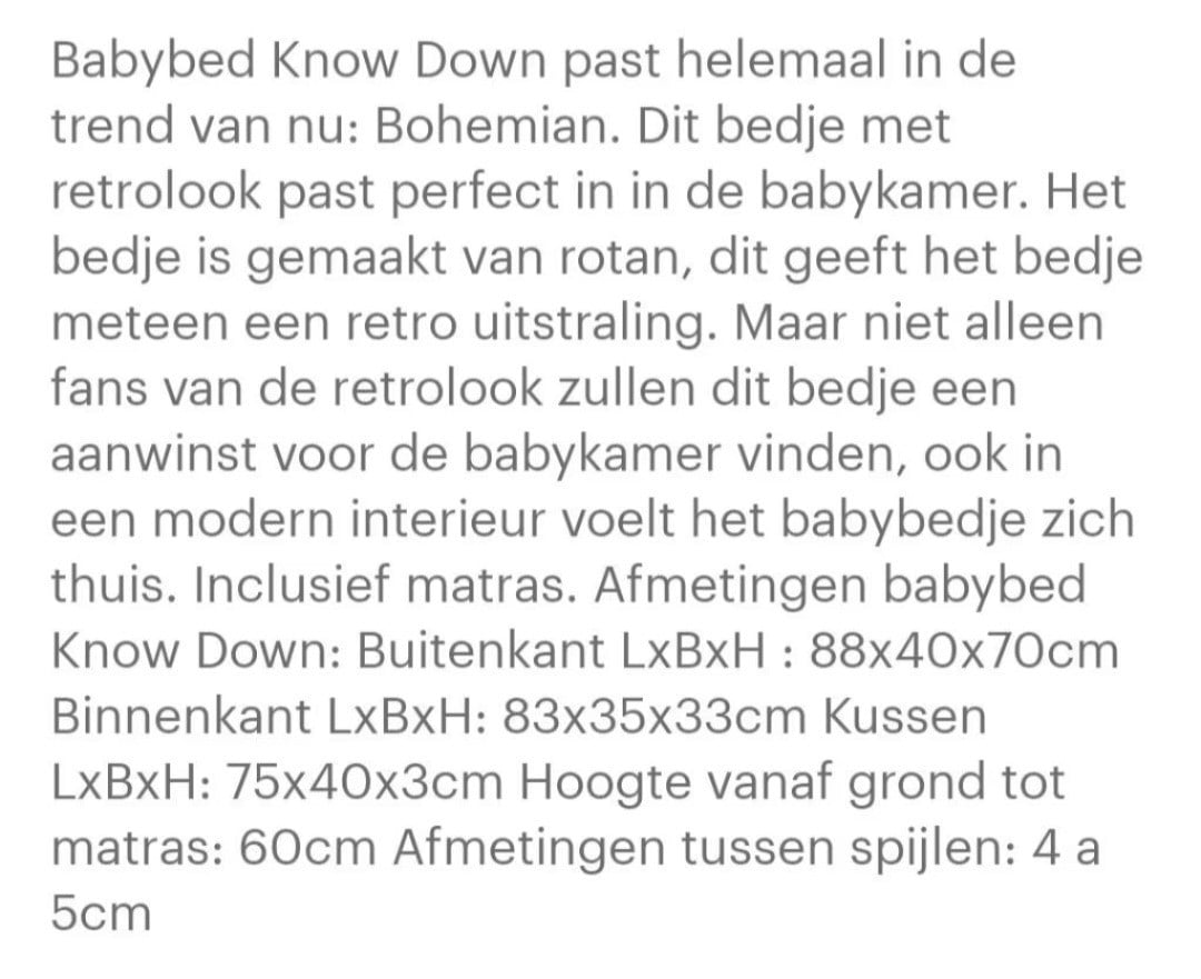 Rotan wieg - bohemian