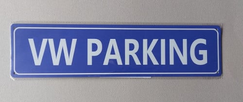 VW Parking Metalen Bord