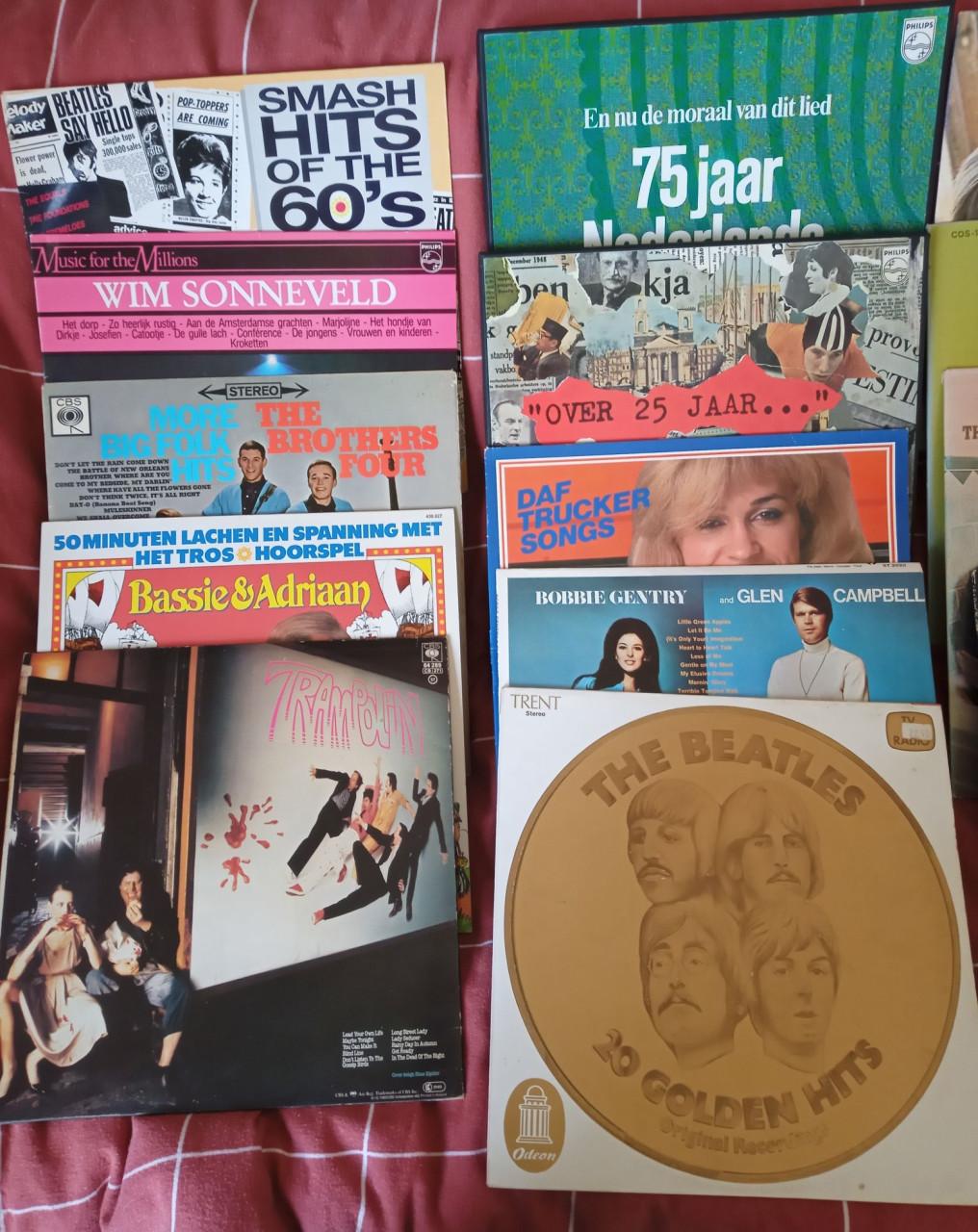 Partij 60 Lp's. Inclusief 6 boxen.