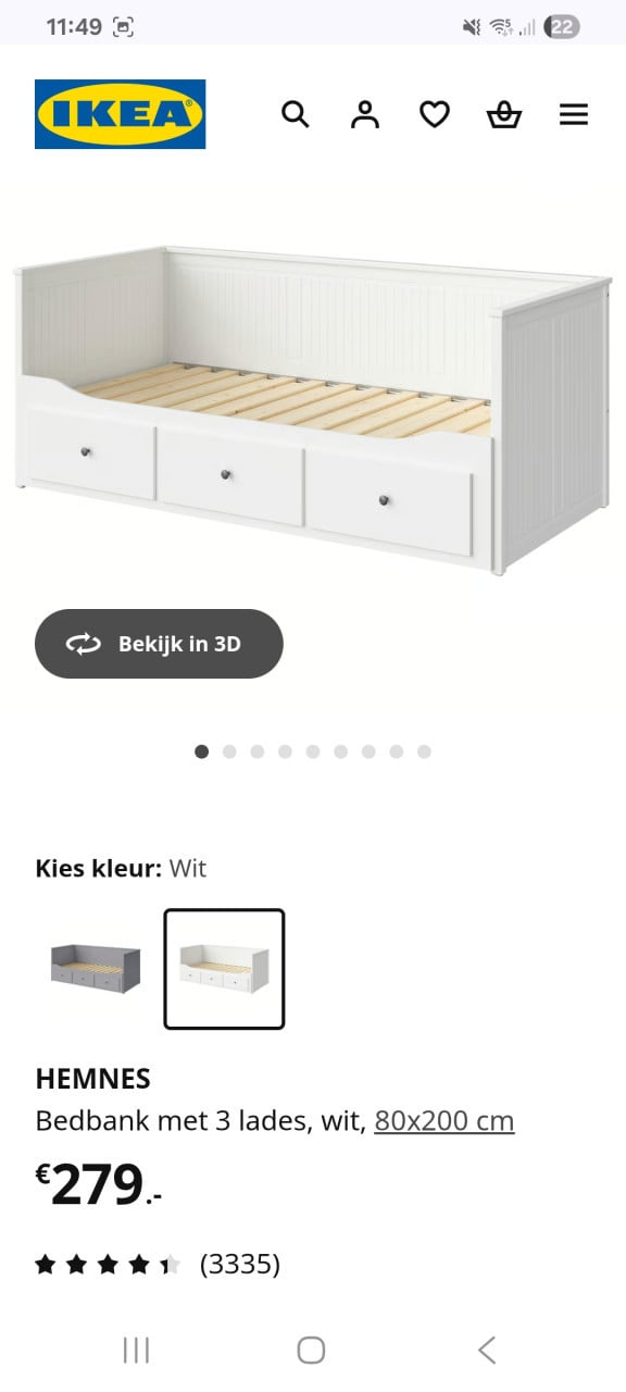 Ikea bed Hemnes