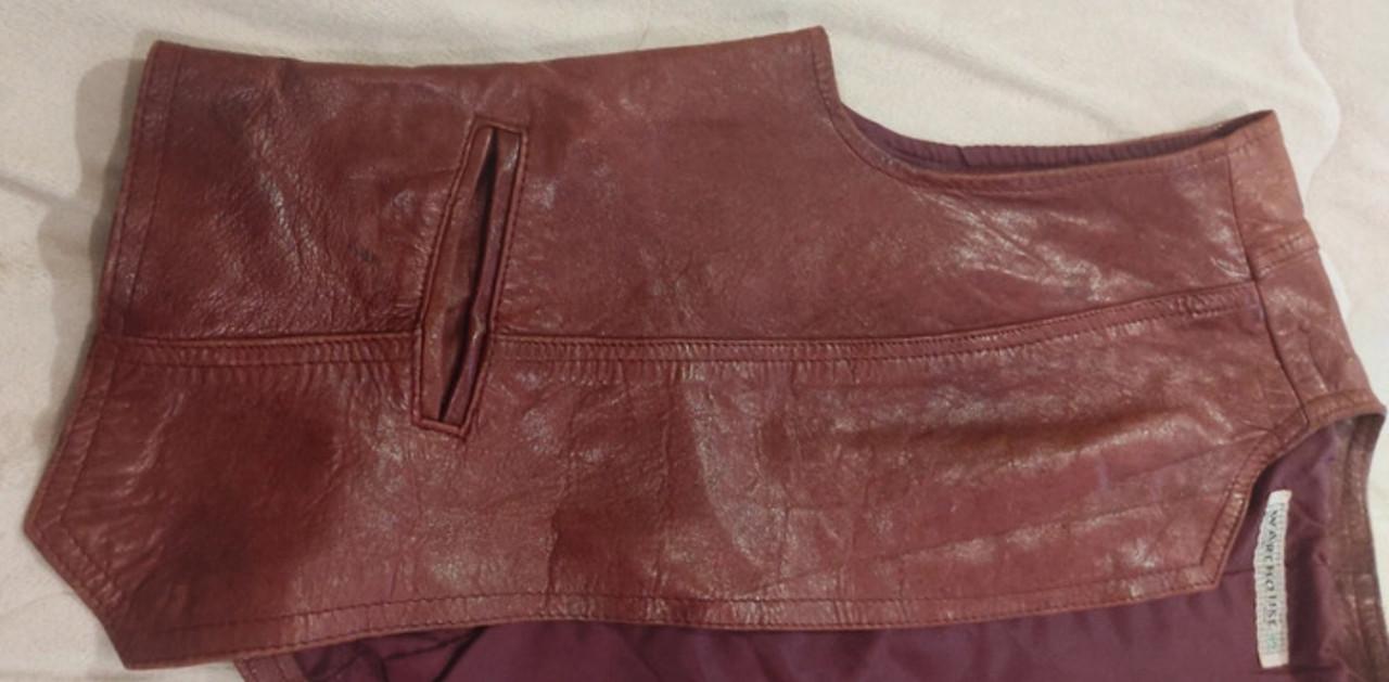 Lederen hesje gilet L