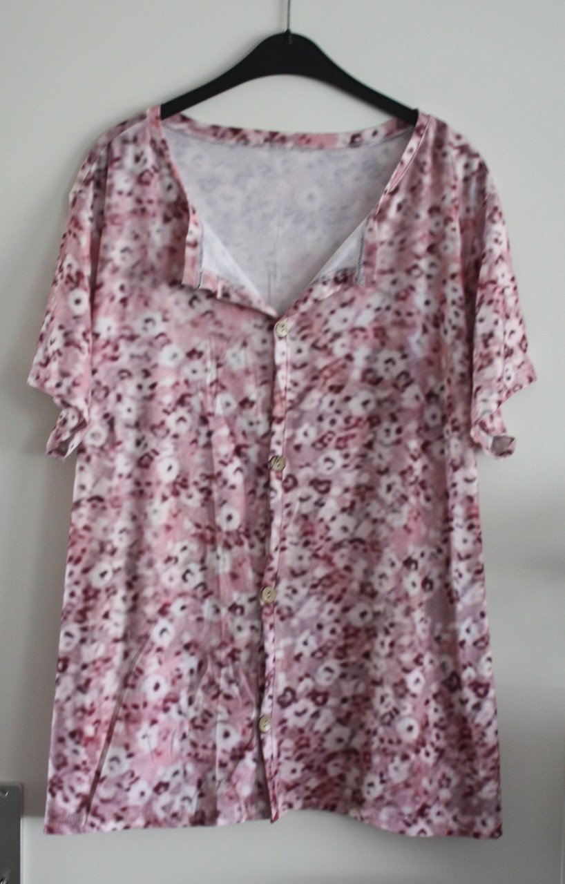 Blouse roze soepele stof  maat 3xl