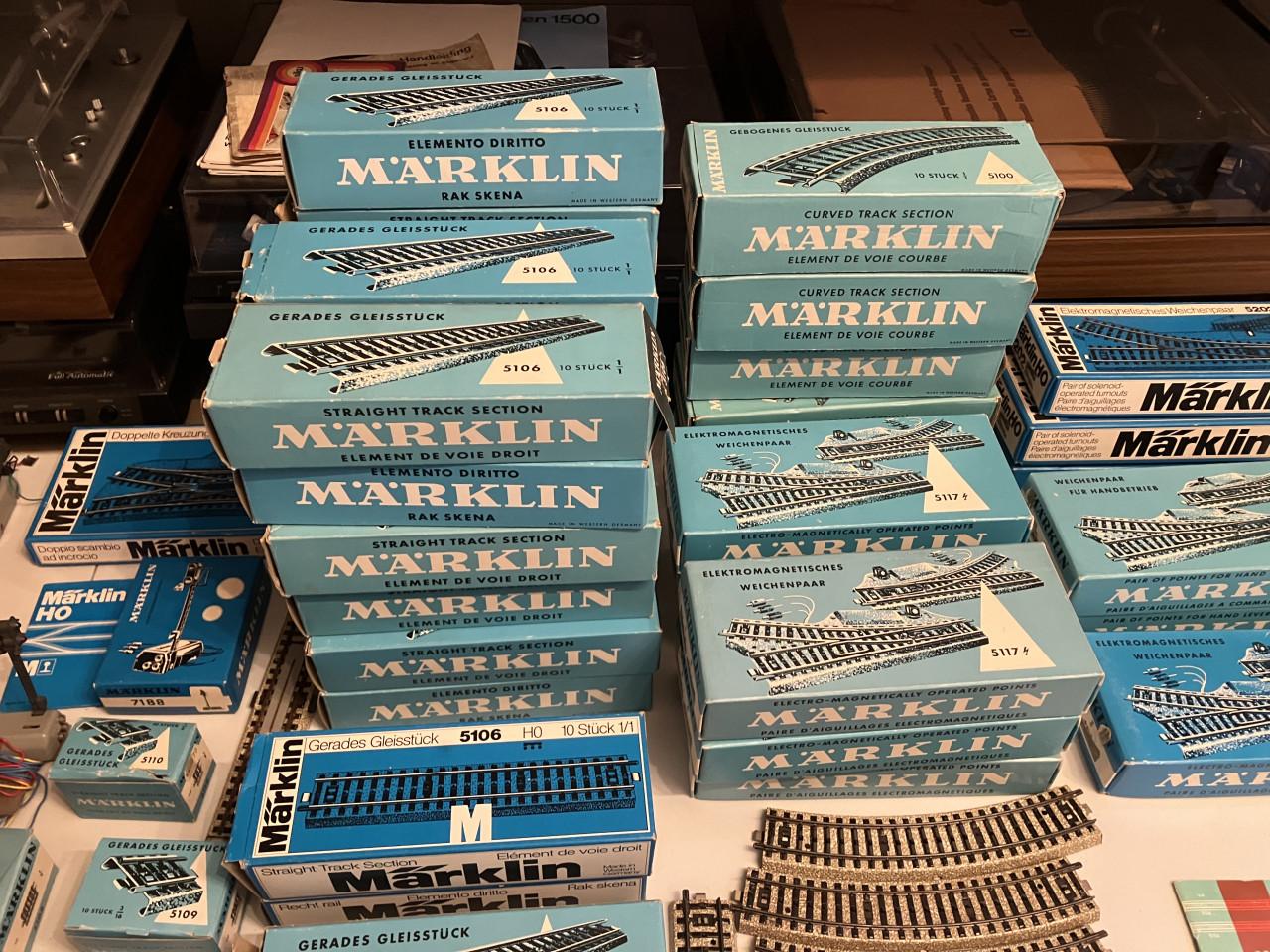 Märklin HO spoor wissels overgang seinen trafos