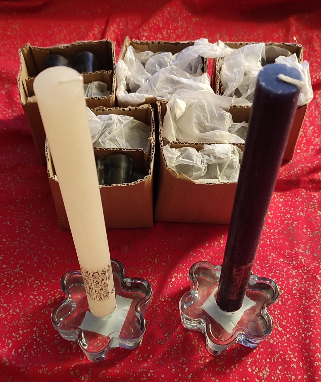 Nieuwe Hema glas kandelaar - heel stabiel - 9 cm