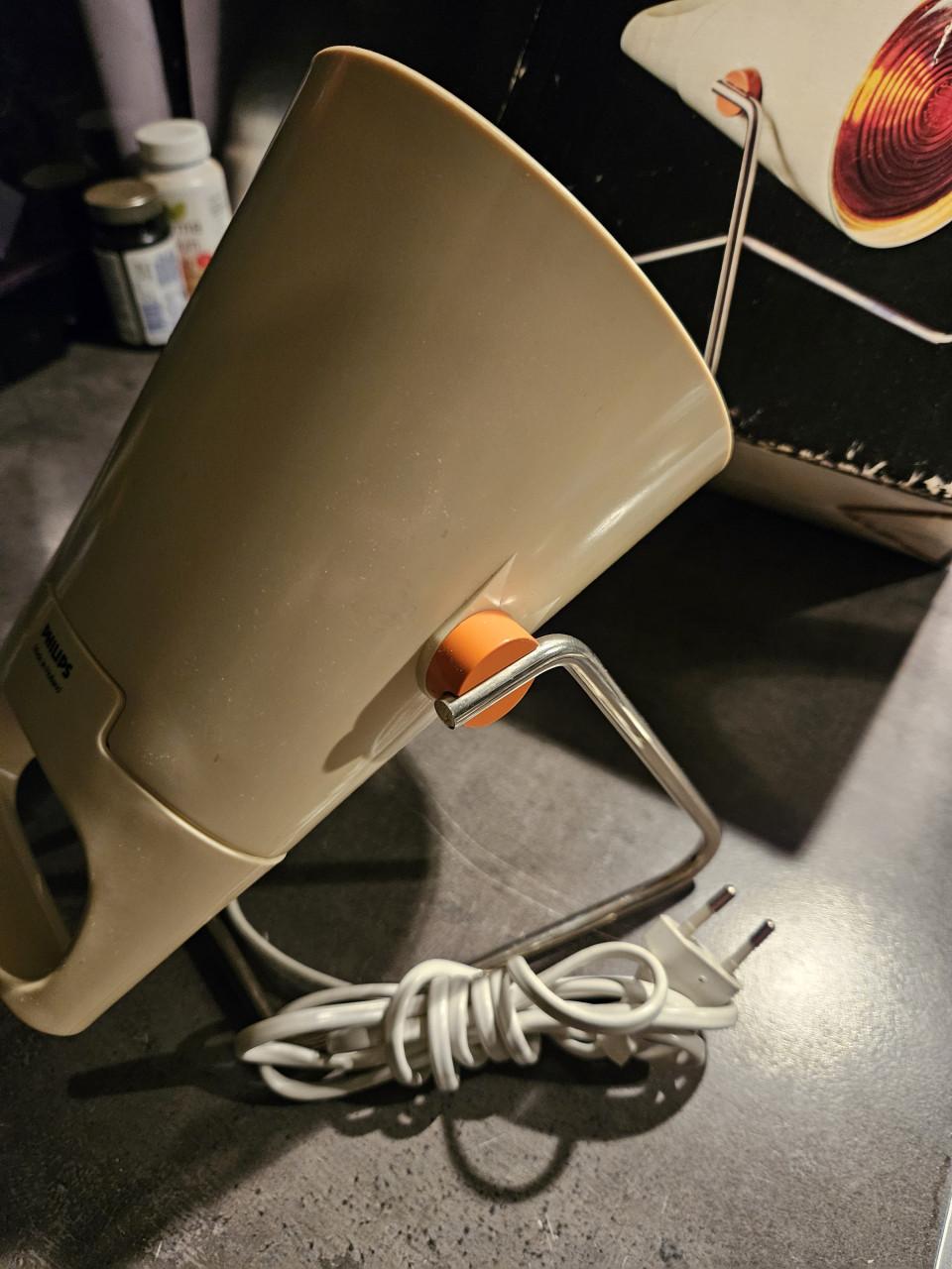 Werkende vintage philips infraphil infrarood warmte lamp..
