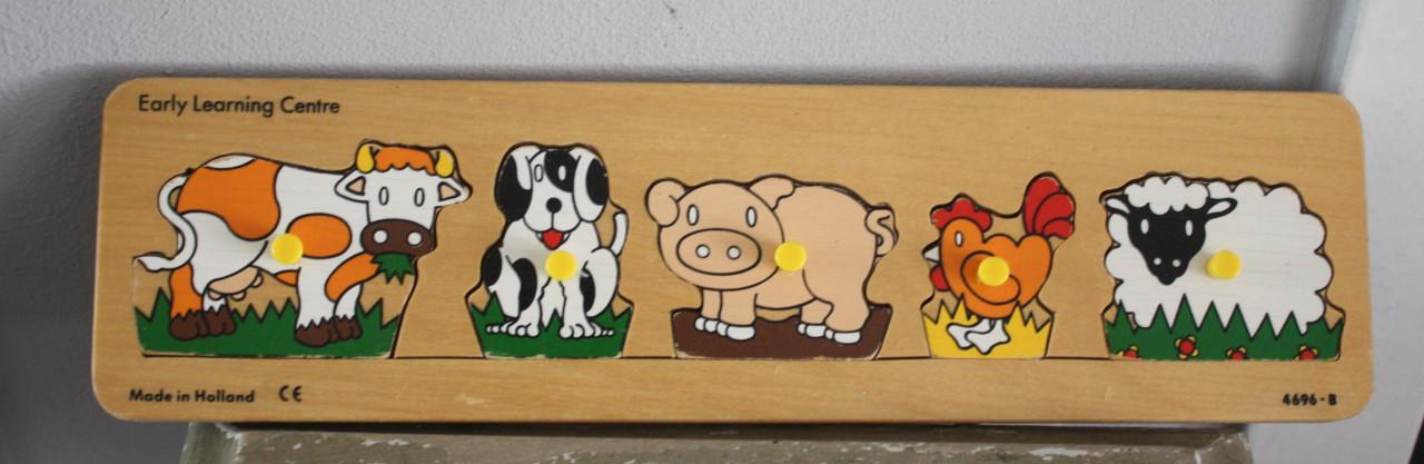 Houten puzzel dieren