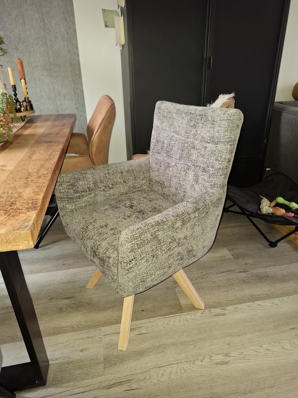 6 eetkamerstoel grijs 360 graden nieuw