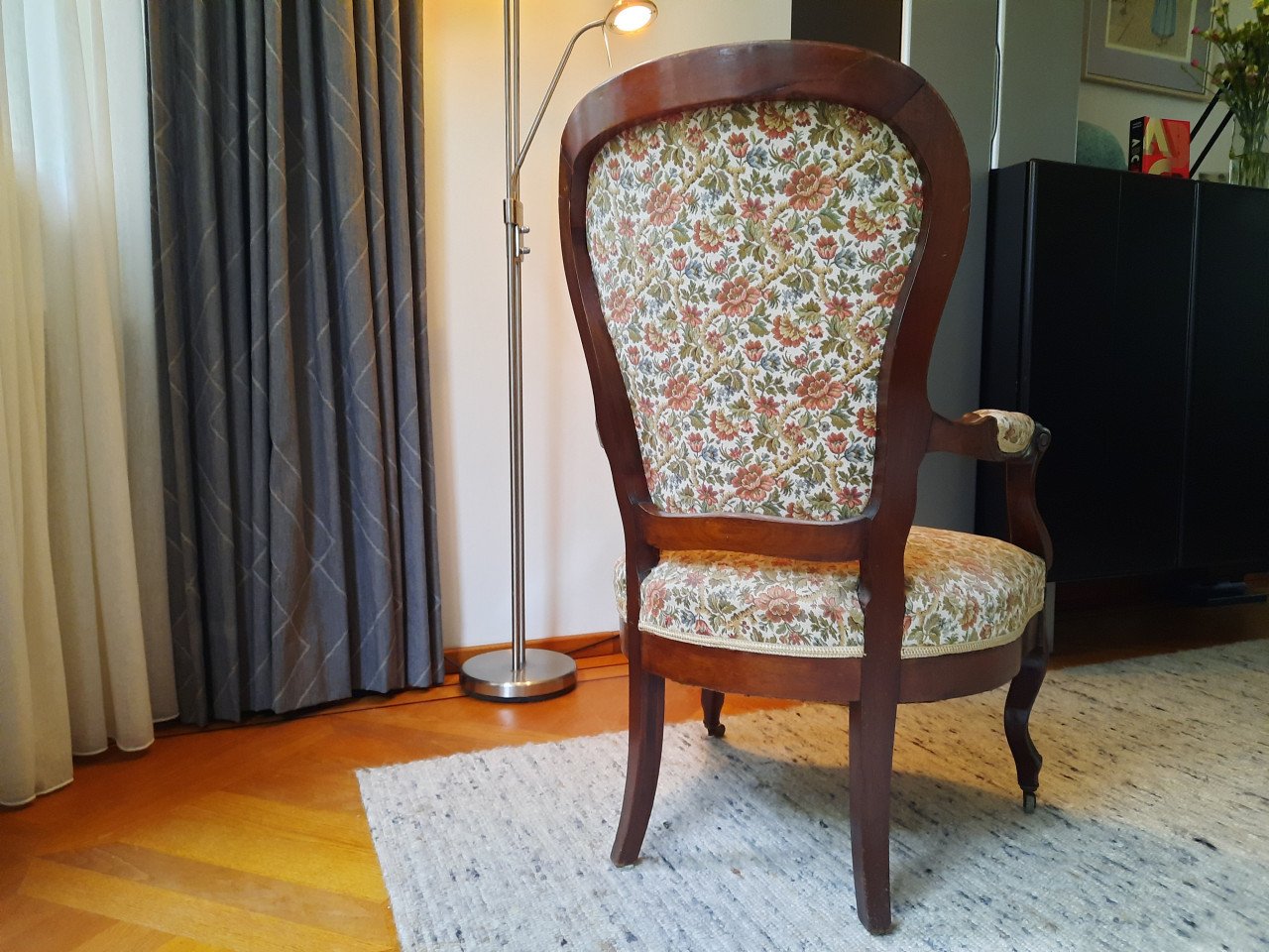 Antieke Voltaire fauteuil