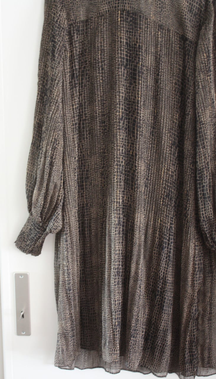 Nieuwe jurk zwart bruin goudkleur  maat xl