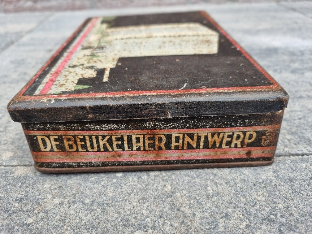 Antiek blik van de Beukelaer Antwerpen