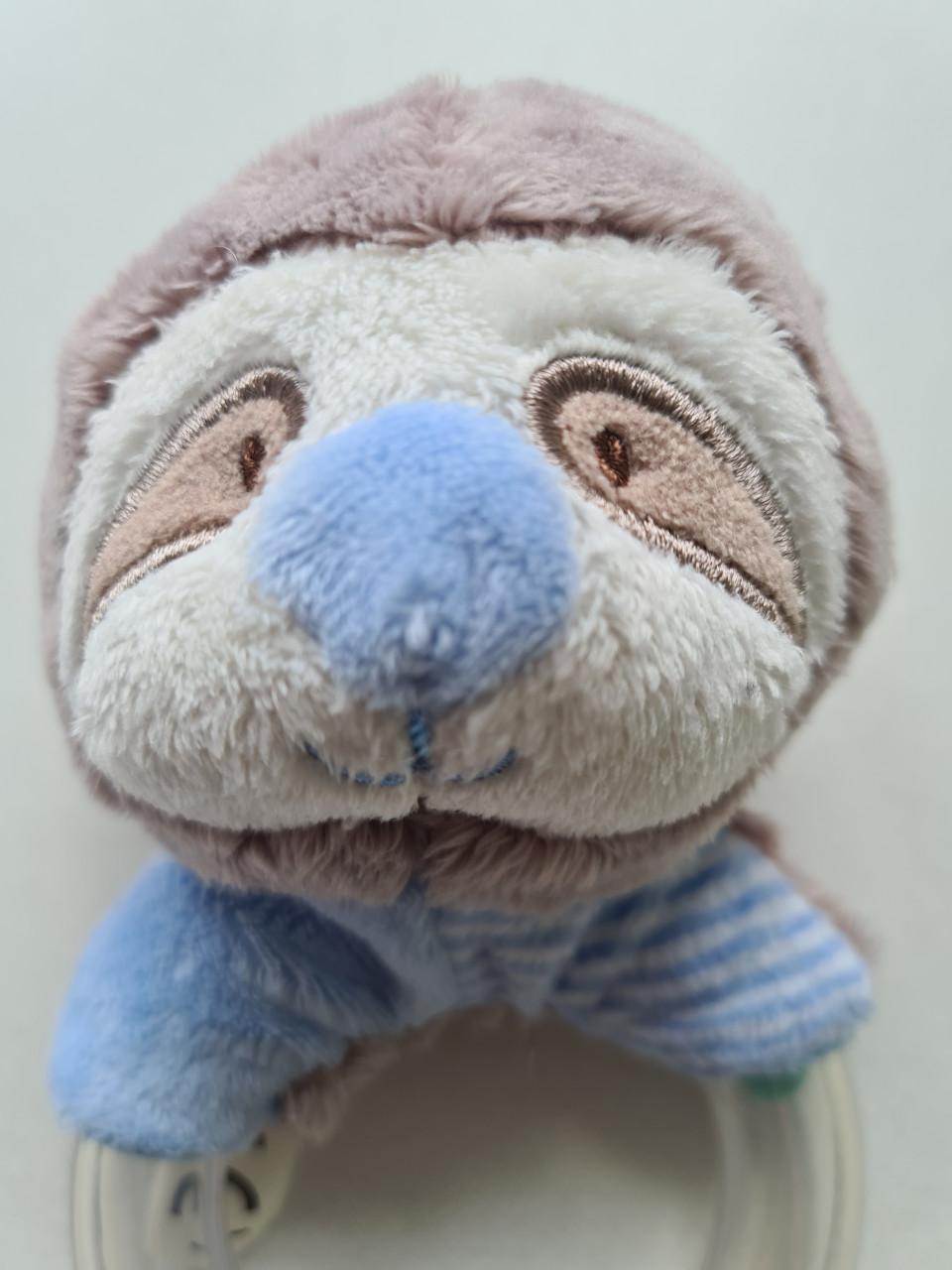 Tender Toys Rammelaar Luiaard Blauw.