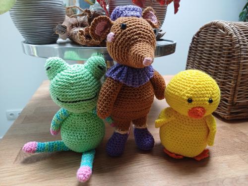 Superleuke zelf GEHAAKTE KNUFFELS: kikker, muis en kuiken!