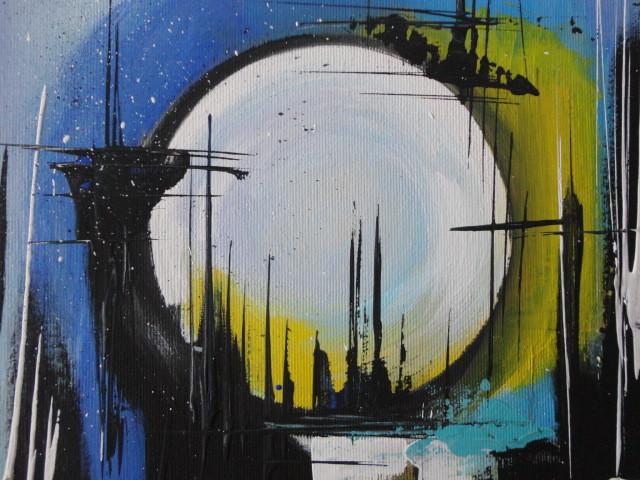 " Abstract World " Acrylschilderij van Larissa Chupakhina