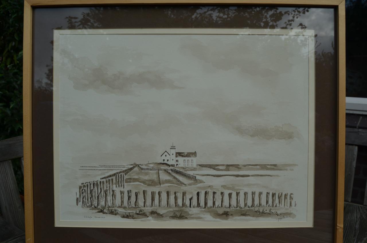 Prachtige aquarel Jaap Boekhout (1932 - 2022) Breskens