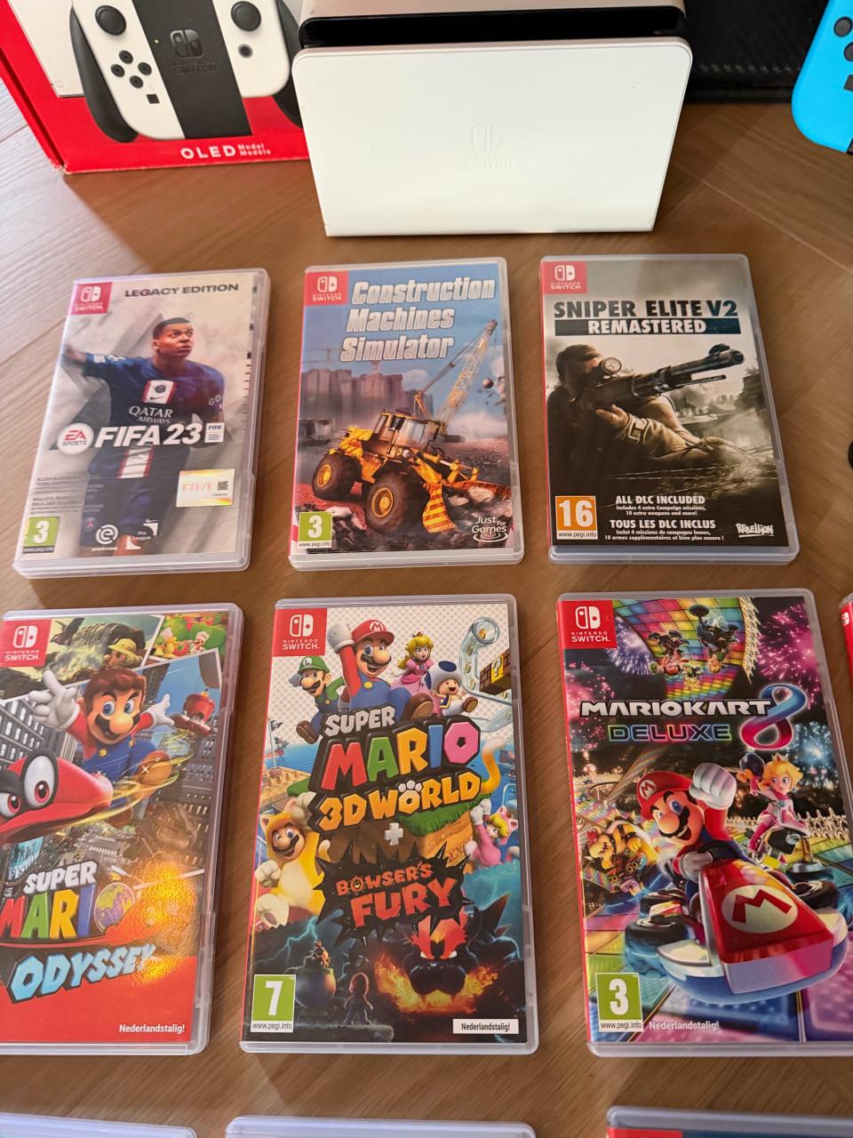 Nintendo Switch Oled 10 spellen accessoires