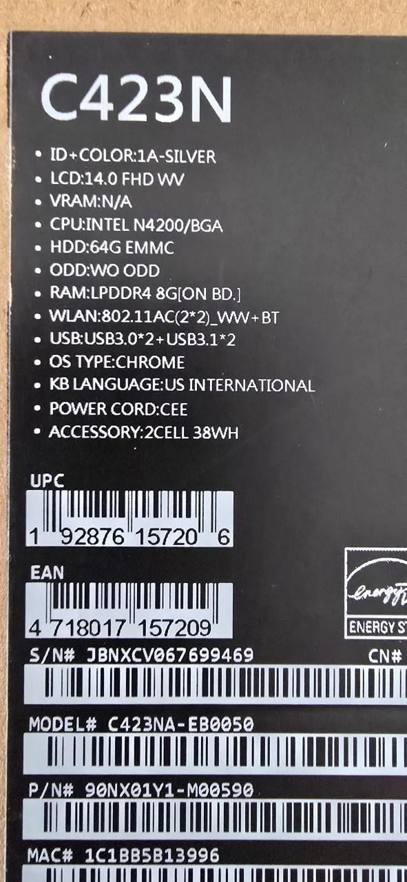 Asus Notebook 14 inch