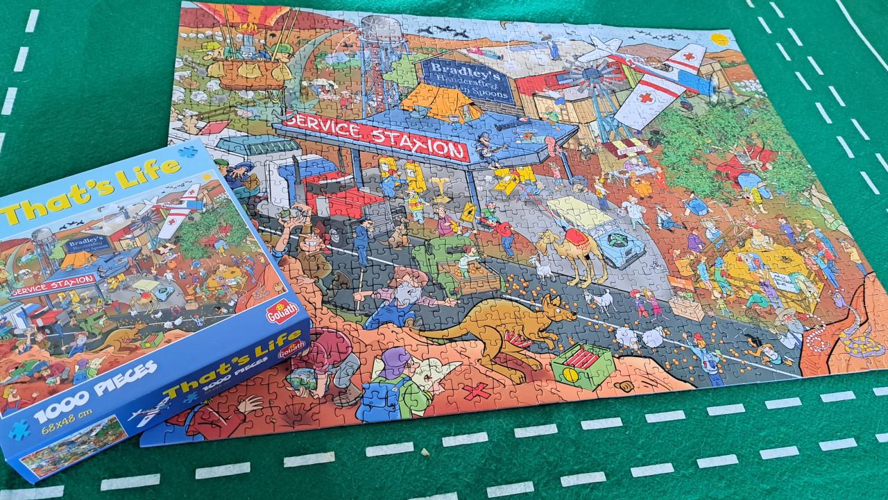 Legpuzzel van 1000 stukjes.  Puzzel That's Life.