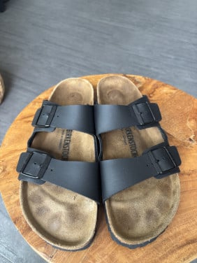 Birkenstock zwart leer maat 44 zgan