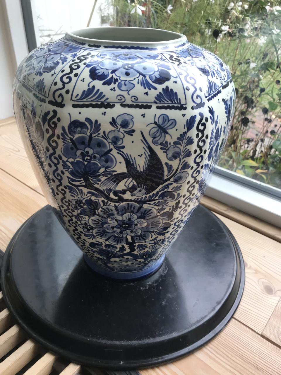 Grote Delftsblauwe vaas