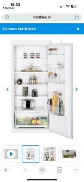 Siemens inbouw koelkast z.g.a.n.