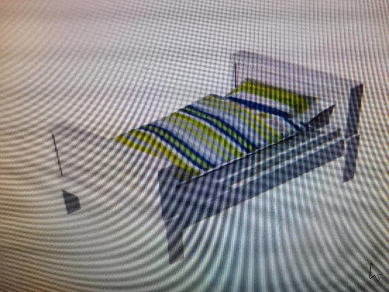 Mee groei bed (max 80 x 200)  In goede staat !