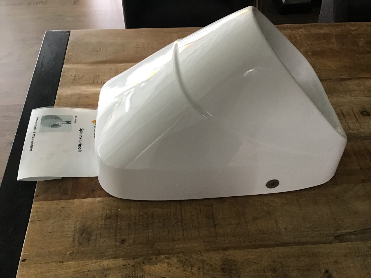Sphinx urinoir met vlieg wit keramisch. Nieuw!