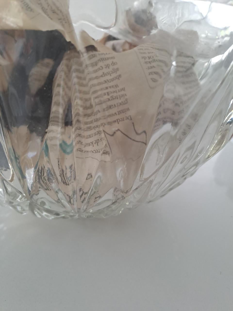 Glazen bowlschaal compleet