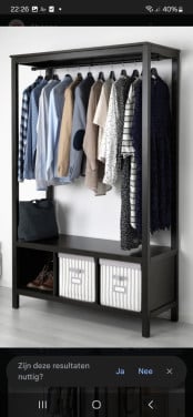 2 x hemnes open kledingkast zwart