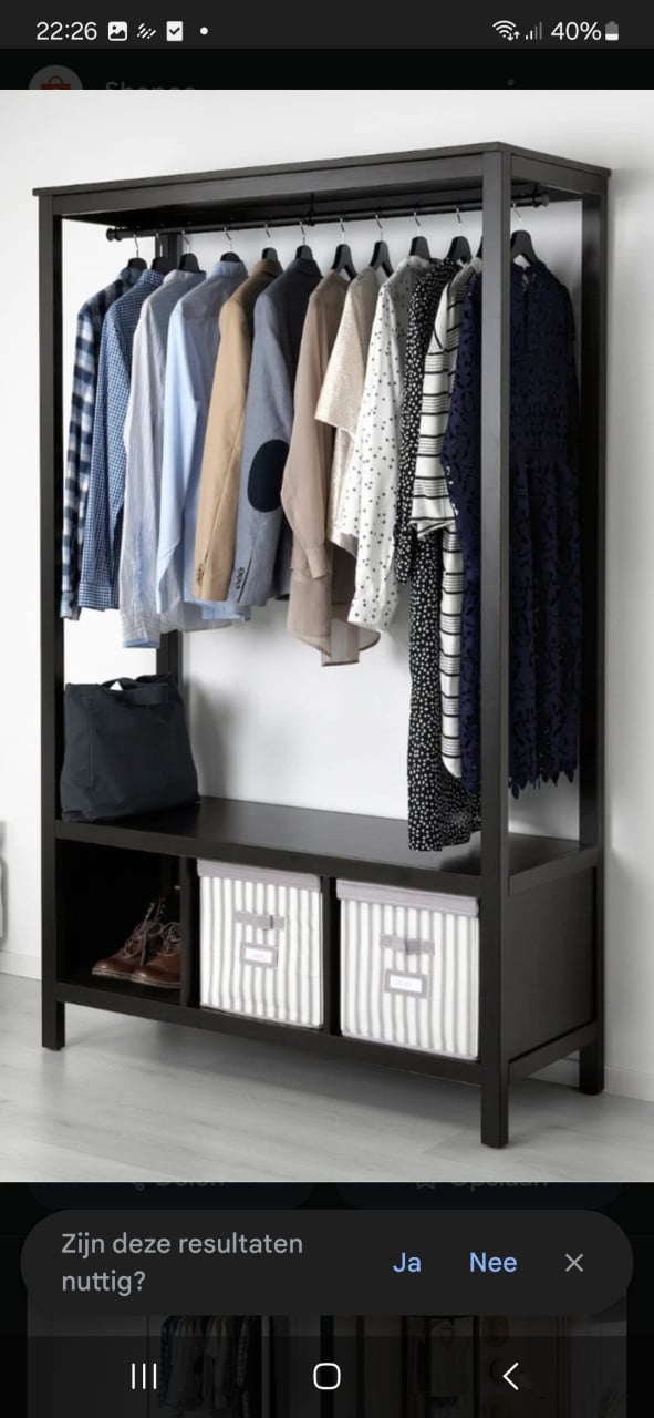 2 x hemnes open kledingkast zwart