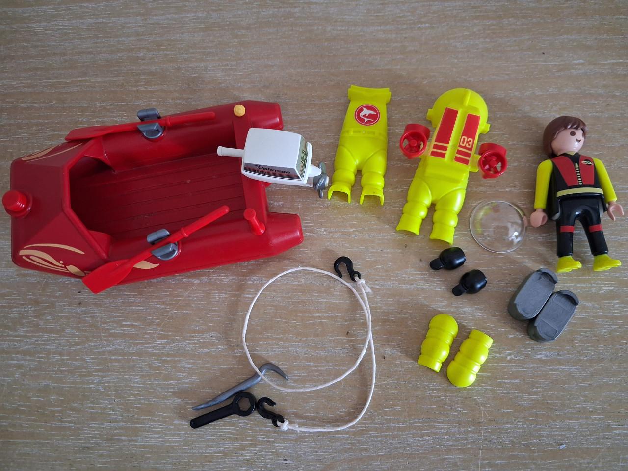 Playmobil duiker met bootje setnr 4910
