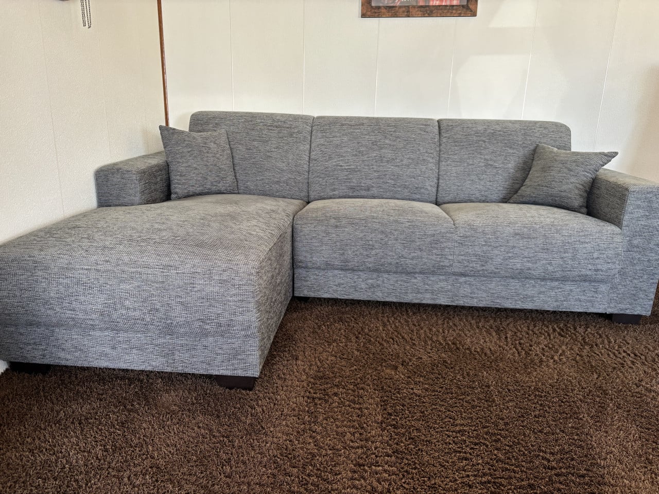 Moderne Hoekbank met Longchair - Grijs Stof
