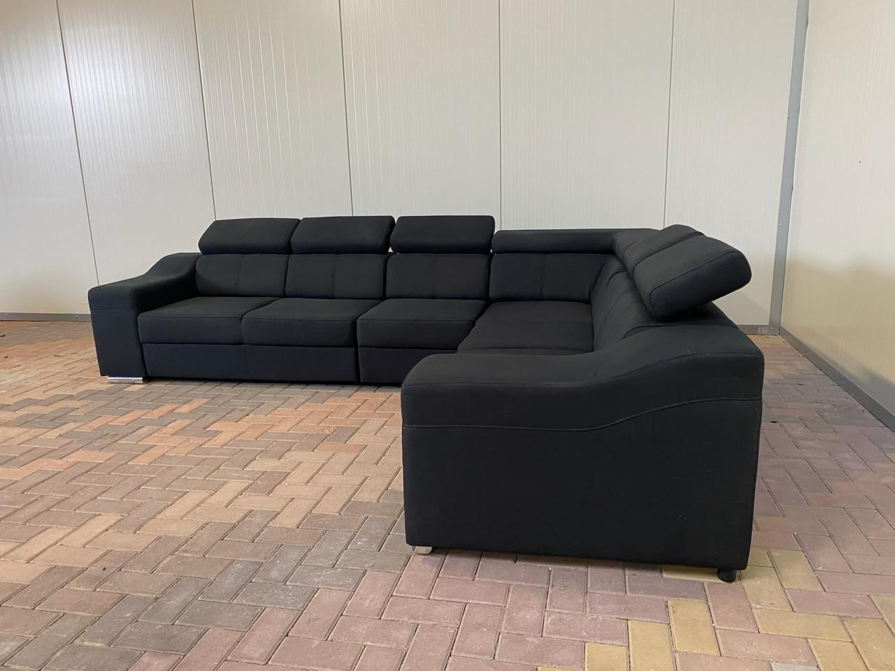 GRATIS LEVERING HEEL NEDERLAND Moderne Zwarte Stoffen Hoekbank