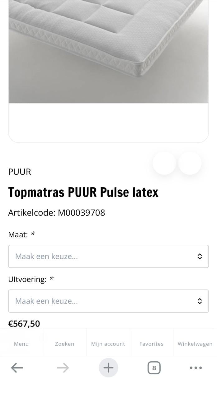 Boxspring elektrische trijfelaar inc topper.