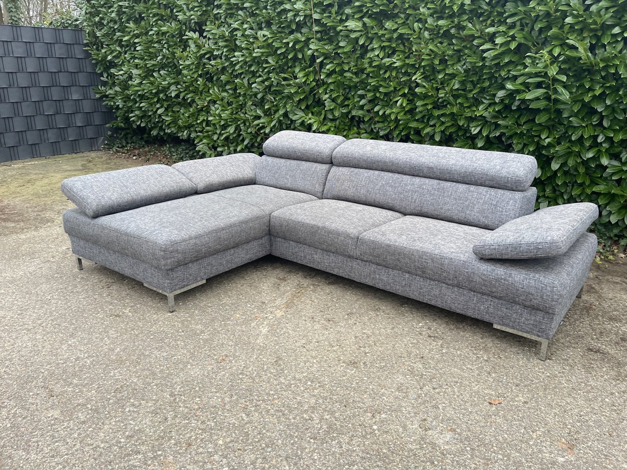 GRATIS LEVERING HEEL NL Montel Grijs Stoffen Hoekbank