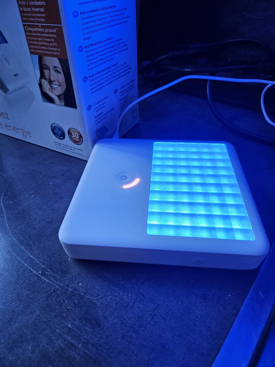 Zgan Philips goLite blu energielamp draagbare lichttherapie.