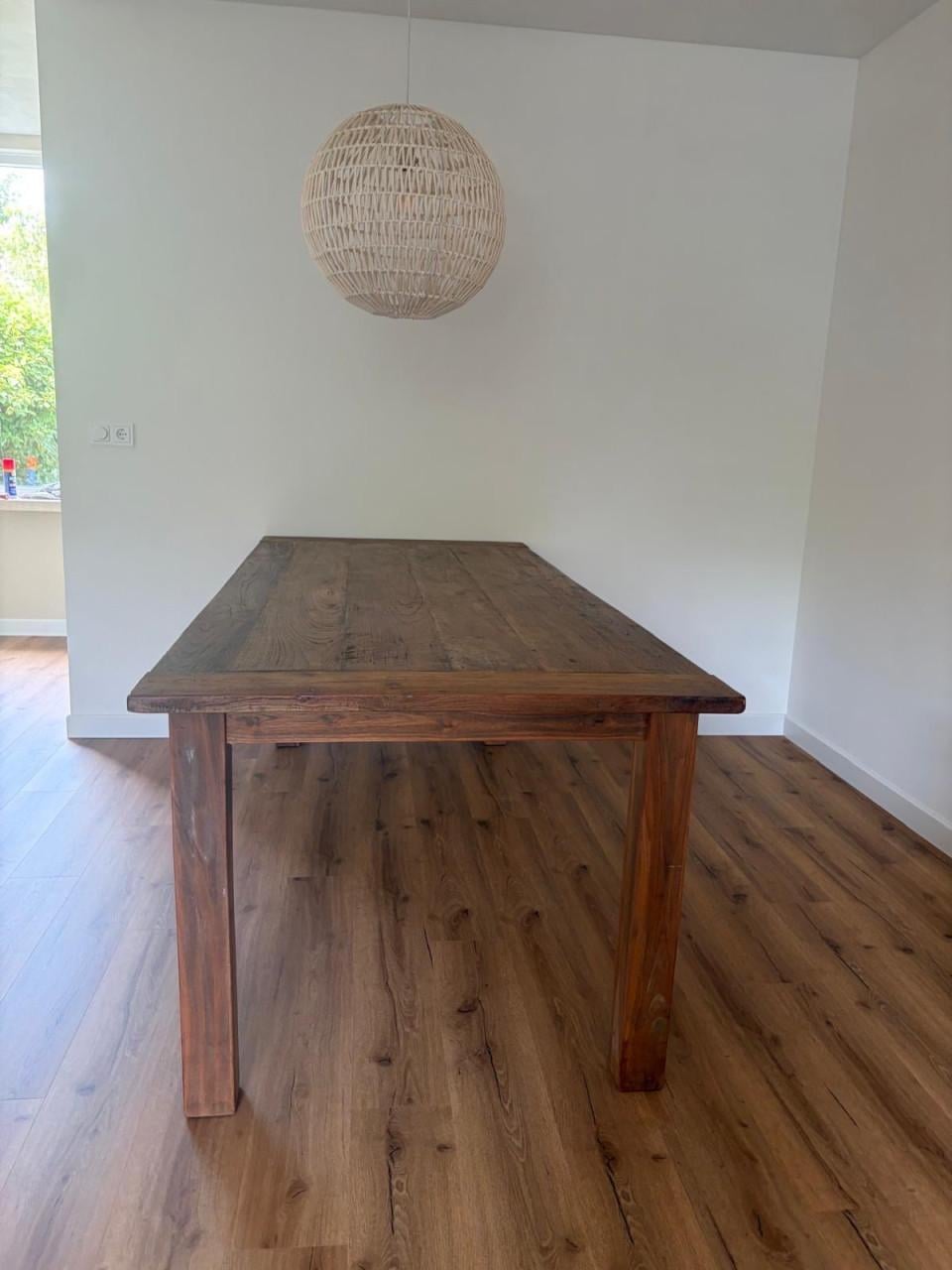 Mooie teakhouten eettafel