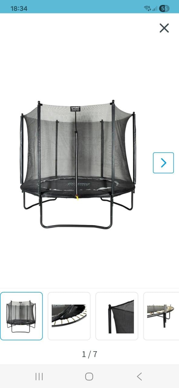 Trampoline 305 cm rond met vangnet.