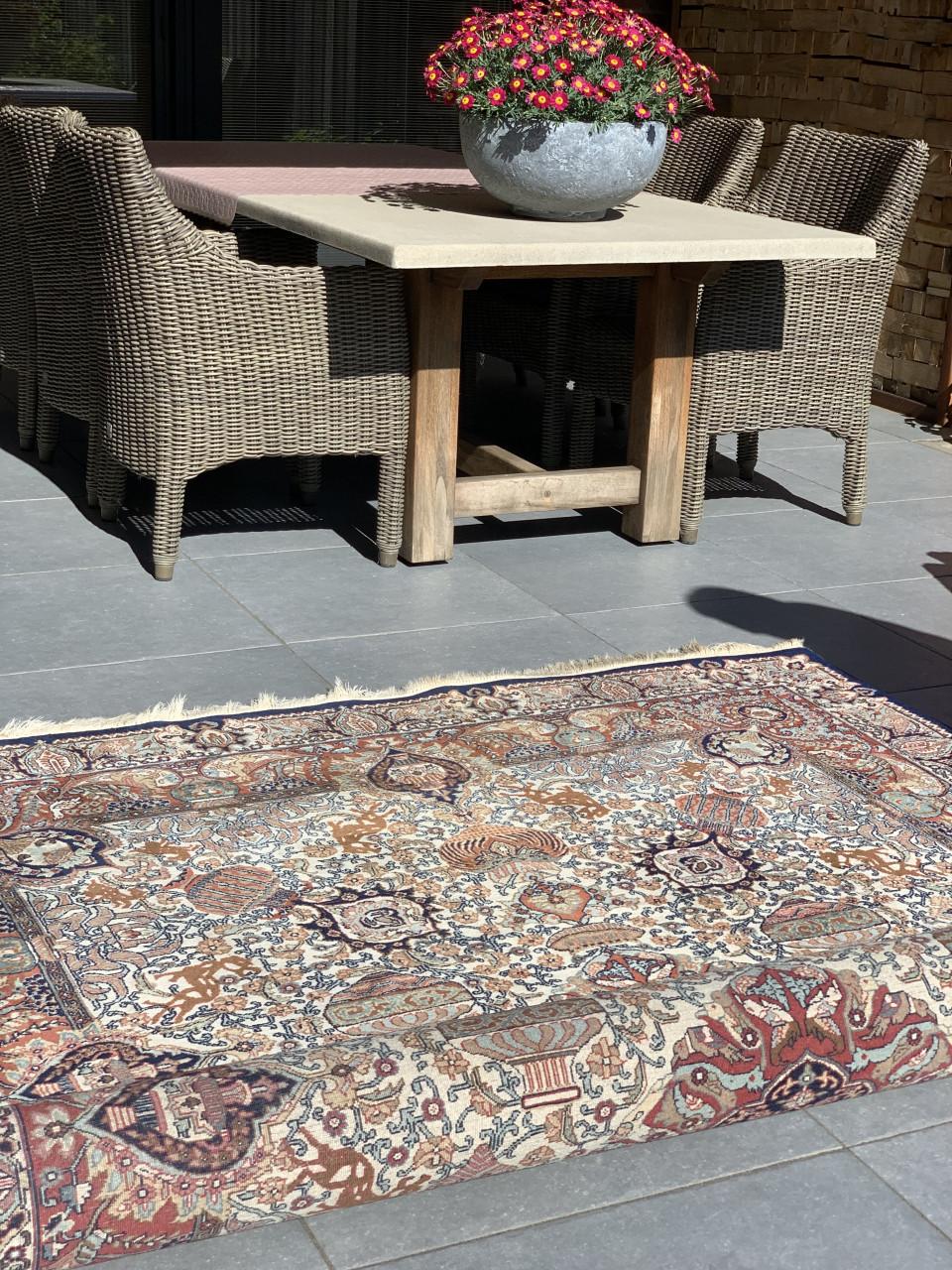 💐Schitterend Sfeervol Handgeknoopt Vintage Vloerkleed met Oosters Motief💐