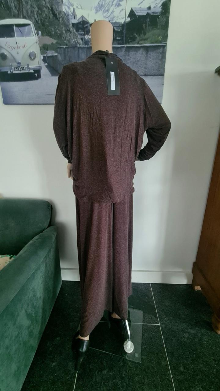 SÀBETH: Nieuw 3-delig set teer gebreid in bruin maat 46