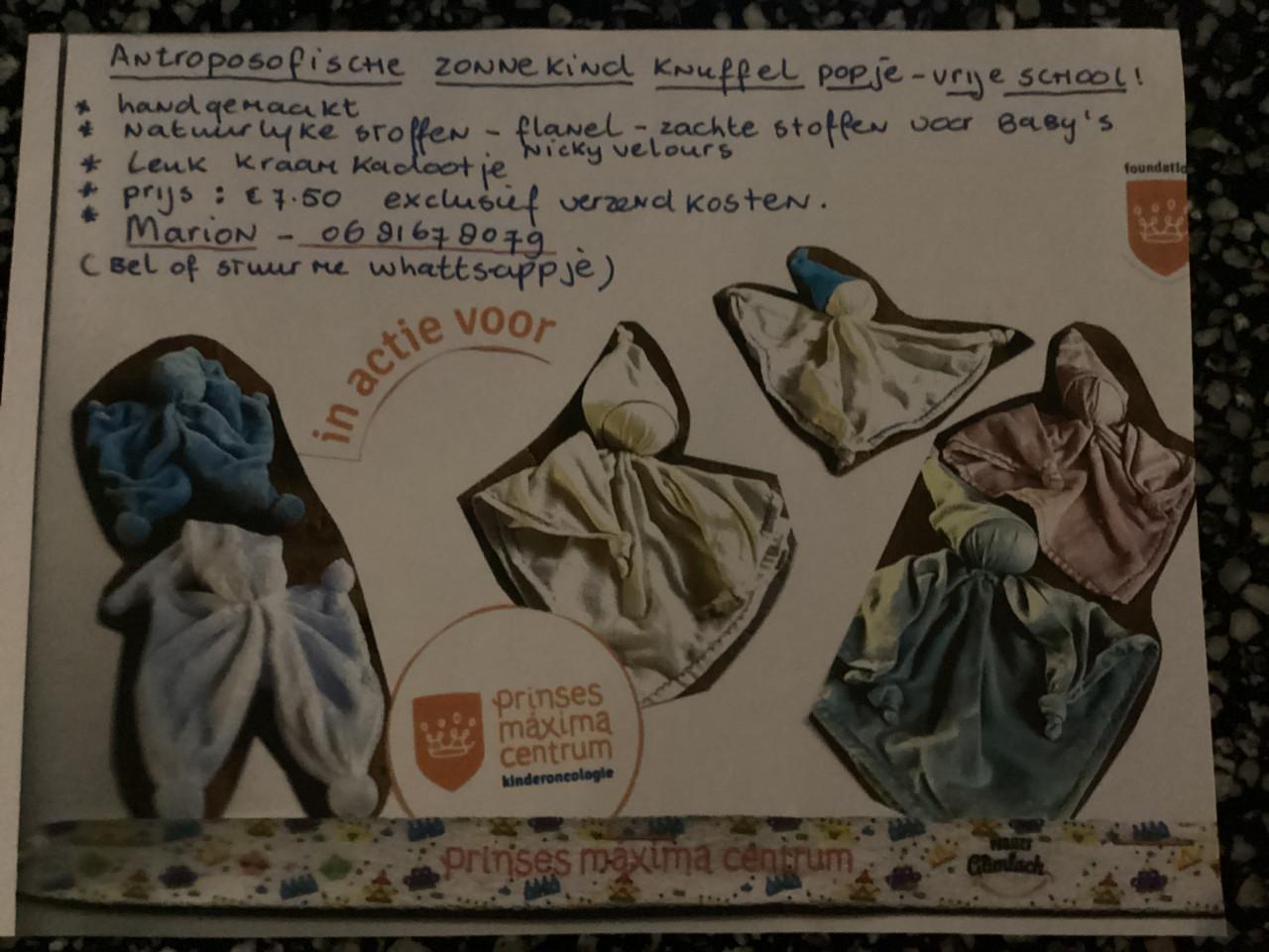 Antroposofische zonnekind knuffel popje - vrije school