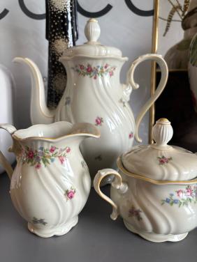 Vintage Seltmann  Weiden koffie/theepot, suikerpot + melkkannetje
