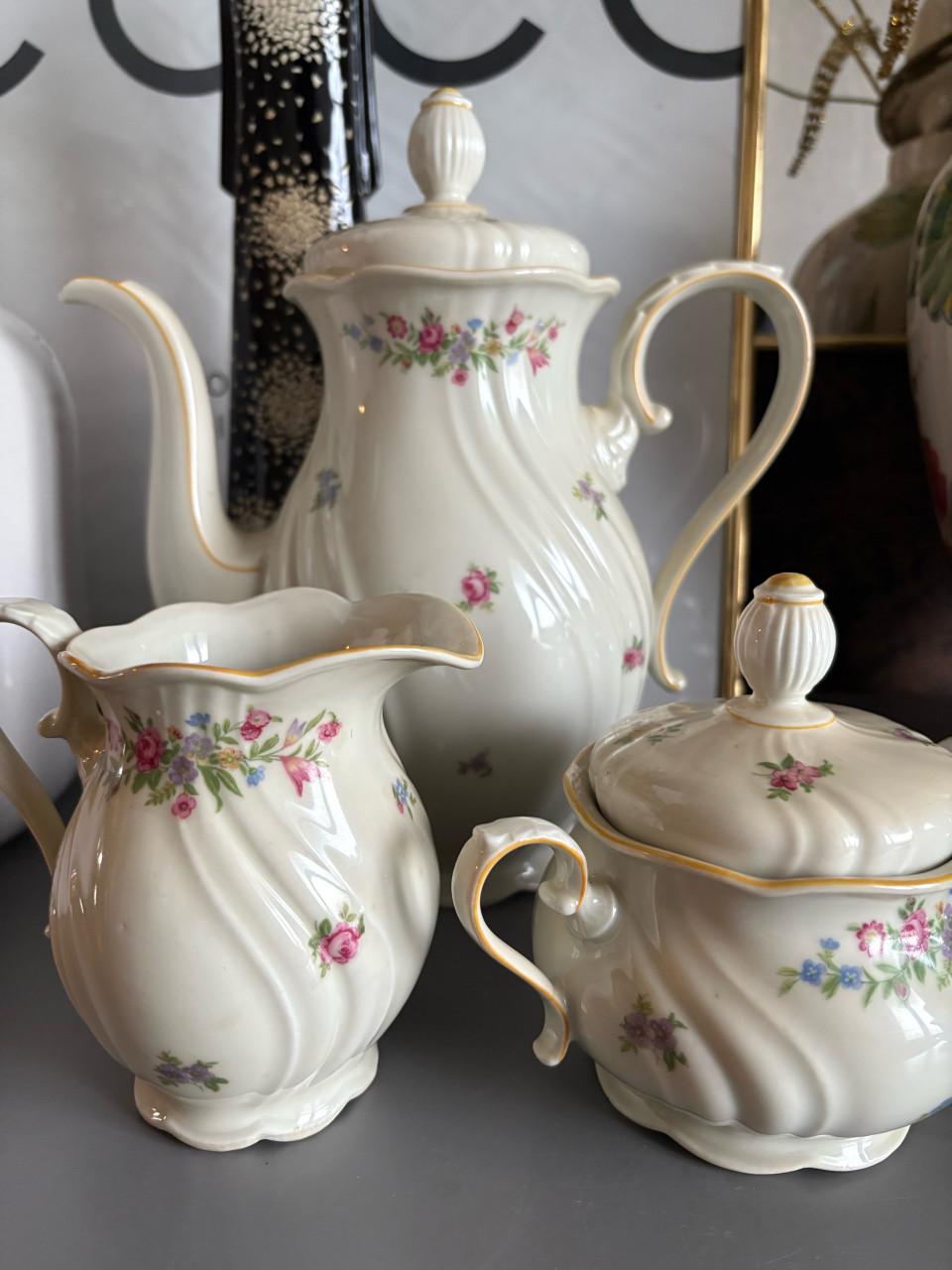 Vintage Seltmann  Weiden koffie/theepot, suikerpot + melkkannetje