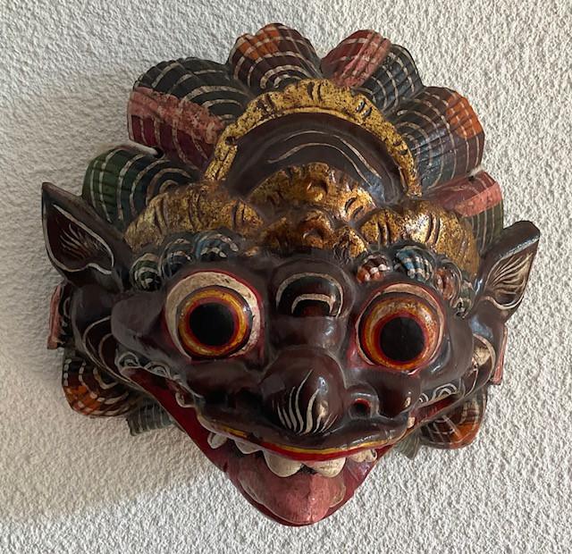 Traditioneel handgemaakt houten Balinees Barong-masker