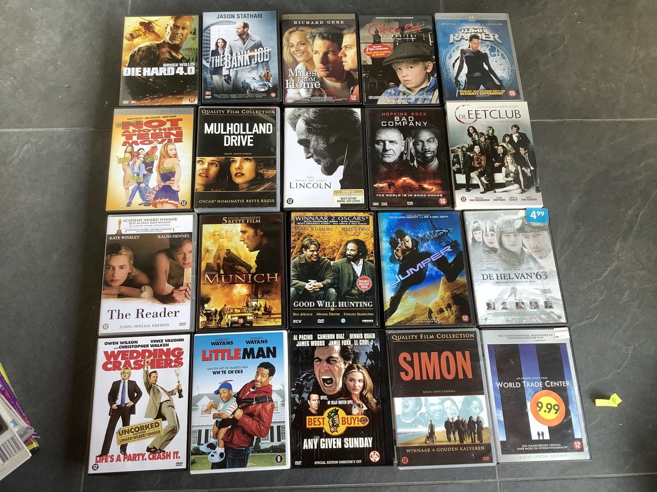 Grote partij van ca.130 films op dvd. Actie, Oorlog, Komedie, Romantiek