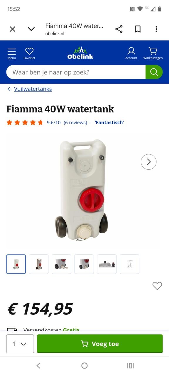 Fiamma vuil water roll tank
