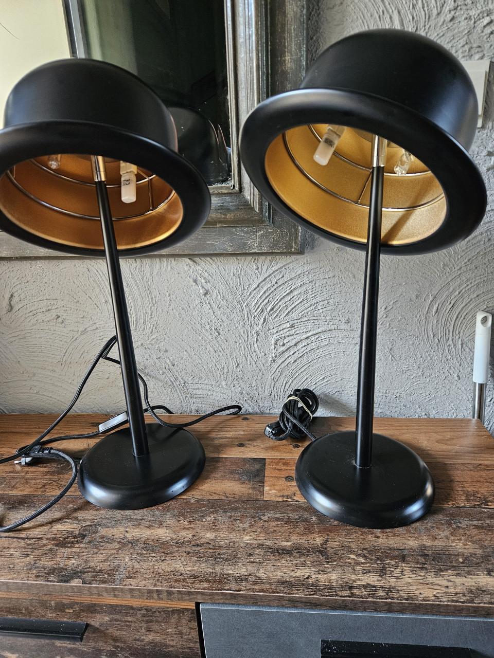 Set van 2 unieke design tafellampen in de vorm van een hoed