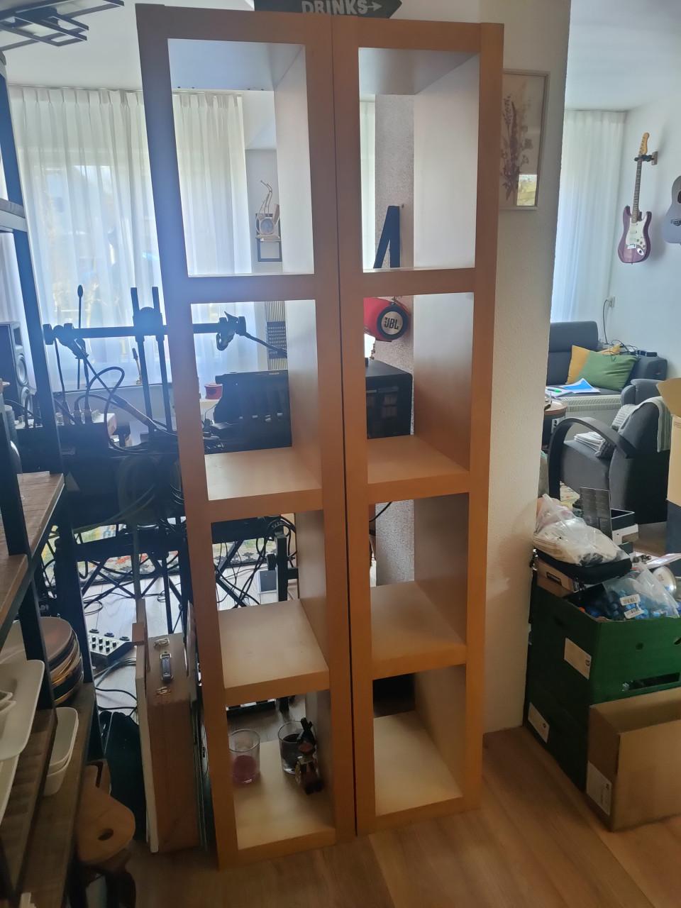 2 stuks open kasten met 8 vakken (HxBxD) 190x35x40 cm